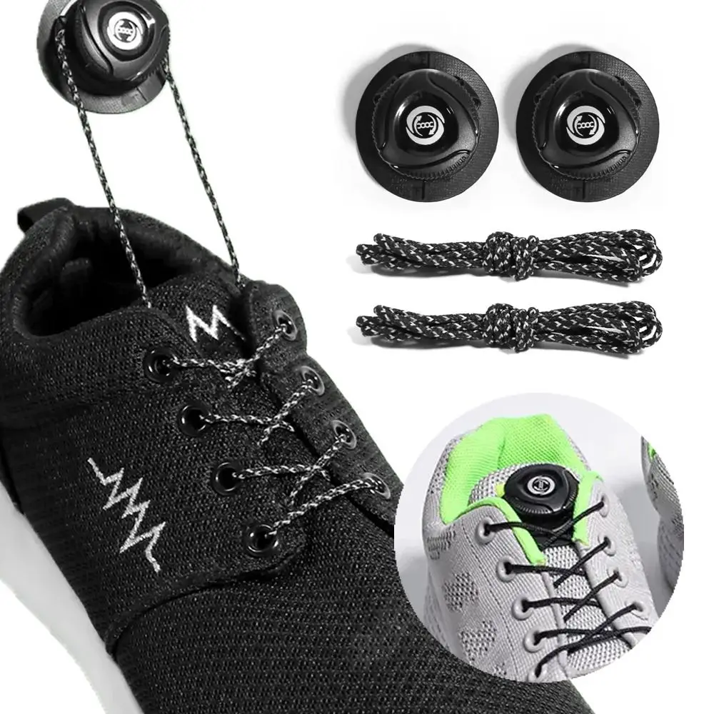 1Pair Sneaker Shoe Laces Elastic No Tie Shoe Laces Stretching Lock Lazy laces Quick Rubber Shoelace Shoestrings