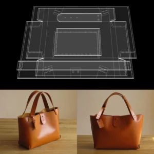 YOMDID 5PCS Handmade Leather Handbag Making Templates DIY Leather Making Acrylic Stencils Backpack Leather Crafting Supplies